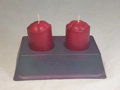 Velas Candle-lite Black Cherry Cerise Noir con candelabro de vidrio púrpura Foto 1 de 4