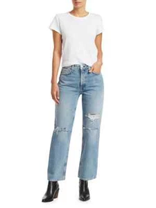 Rag and Bone Ruth High-Rise Distressed Straight Jeans 24 waist 28 inseamMSRP 275 - Bild 1 von 7