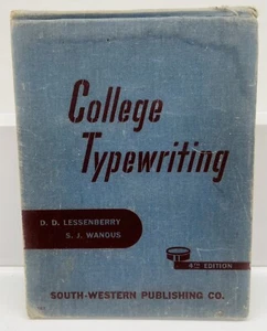 1947 Vintage College Typewriting Fourth Edition By Lessenberry (Hardcover) Fair - Picture 1 of 13