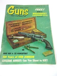 GUNS MAGAZINE - FEBRUARY 1971 CASED HISTORY OF COLT LUGER SHOOTOUT - Picture 1 of 4