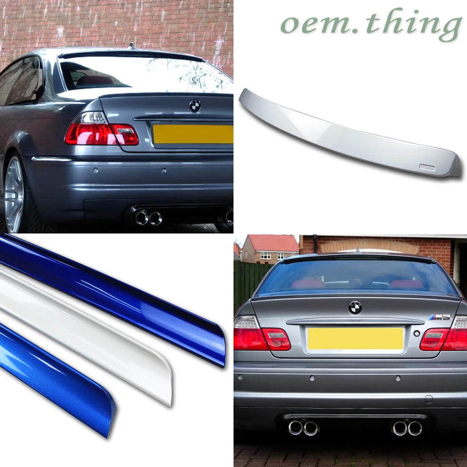 PINTADO Se Adapta a BMW E46 Coupé Tipo A Techo + Alerón Labial de Maletero 325Ci 330ci 323is Foto 1 de 1