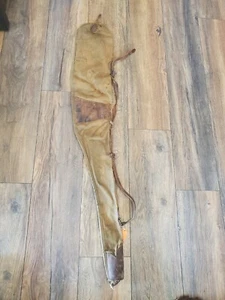 Lehman Trade Fusil Vintage Antique Canvas Leather Rifle Sleeve Collectable - Picture 1 of 8