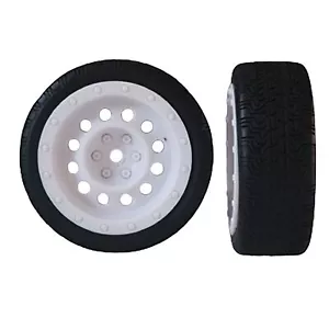 Tires OD 2.50"12mm Hex Plastic Wheel Rims for 1/10 RC On-Road Touring Car(White) - Picture 1 of 3