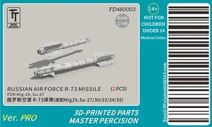 WULA MODELS FD480003 1/48 RUSSIAN AIR FORCE R-73 MISSILEFOR Mig-29,Su-27 - Picture 1 of 2