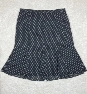 Gonna vintage Fair Lady nera bianca a pois pieghe con fondo arricciature taglia UK 22P US 20P - Foto 1 di 9