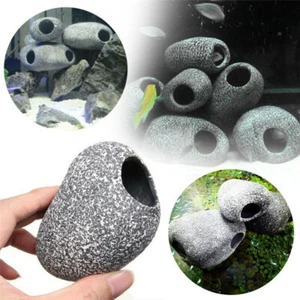 Cichlid Stone Ceramic Rock Cave Aquarium Fish Shrimps Tank Pond Ornament Decors - Picture 1 of 8