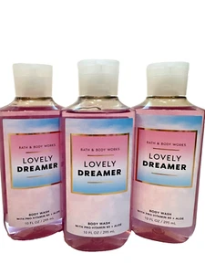Bath & Body Works LOT 3 Lovely Dreamer Body Wash Shower Gel Pro Vitamin B5 Aloe - Picture 1 of 2