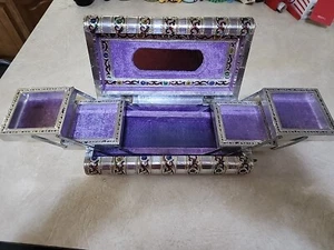 Vintage Stil geprägte Indianer verschlossen bunte Silber Schmuckschatulle  - Bild 1 von 11