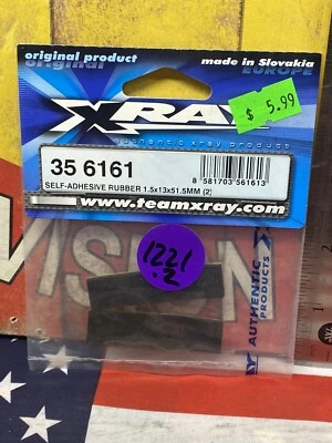 XRAY 35 6161 SELF ADHESIVE RUBBER 1.5 x 13 x 51.5mm 2pc. NEW USA SHIPPED - Image 1 of 4