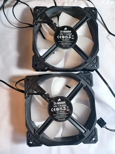 lot of 2 RWF0041 31-005994 12V DC 120mm RGB Corsair Fan used works well - Picture 1 of 2