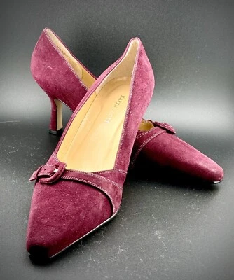 Bomba feminina Karen Scott Carlow vinho camurça tamanho 9M 3” salto ponta nova sem caixa - Imagem 1 de 4