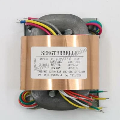 R30-TS10534 40W Pure Copper R Core Transformer Dual 20V Dual 12V For DAC Preamp  - Image 1 of 3