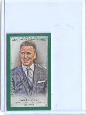 RARE 2016 GOODWIN TOM GLAVINE LADY LUCK MINI CARD #12 ~ /25 ~ ATLANTA BRAVES - Image 1 of 2