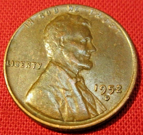 1952 D Lincoln Wheat Cent - G Good to VF Very Fine Cover
