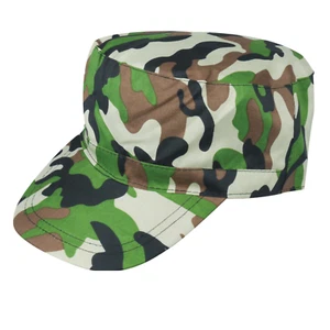 Commander Chic: Unisex Army Camouflage Fancy Dress Cap/Hat - Picture 1 of 7