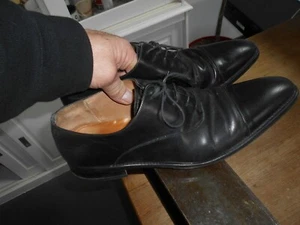 CHAUSSURES  CUIR NOIR HOMME HABILLEES  MARQUE FLAVIO T 44 1/2 BE A 25€ ACH IMM F - Picture 1 of 12