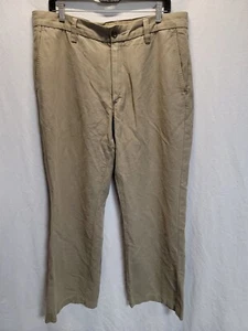 Pantalones para hombre Banana Republic verde mezcla de lino talla 36x32 - Imagen 1 de 8