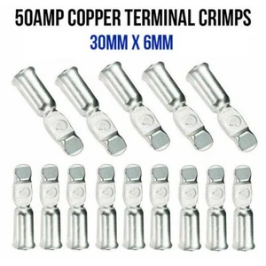 Seal Professional 6AWG Plugs For 50a Anderson Copper Terminals 50AMP Connector - Zdjęcie 1 z 15