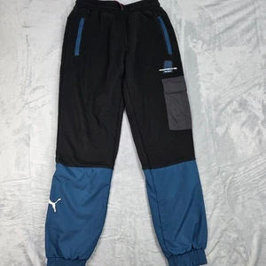 Puma Porsche Targa Sweatpants Mens S Black Blue Joggers Cargo Pocket Motorsport - Picture 1 of 12