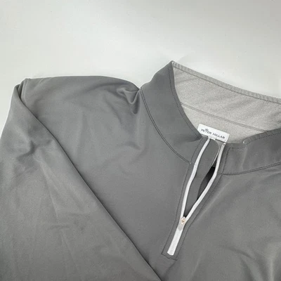 Suéter Pullover Peter Millar Para Hombres 4XT Cuarto Cremallera Gris Ligero Golf Foto 1 de 4
