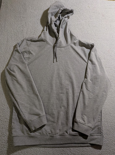 VETEMENTS Tagli Abbigliamento Uomo Tinta Unita Grigio Pullover Classico Felpa con Cappuccio Taglia XXL