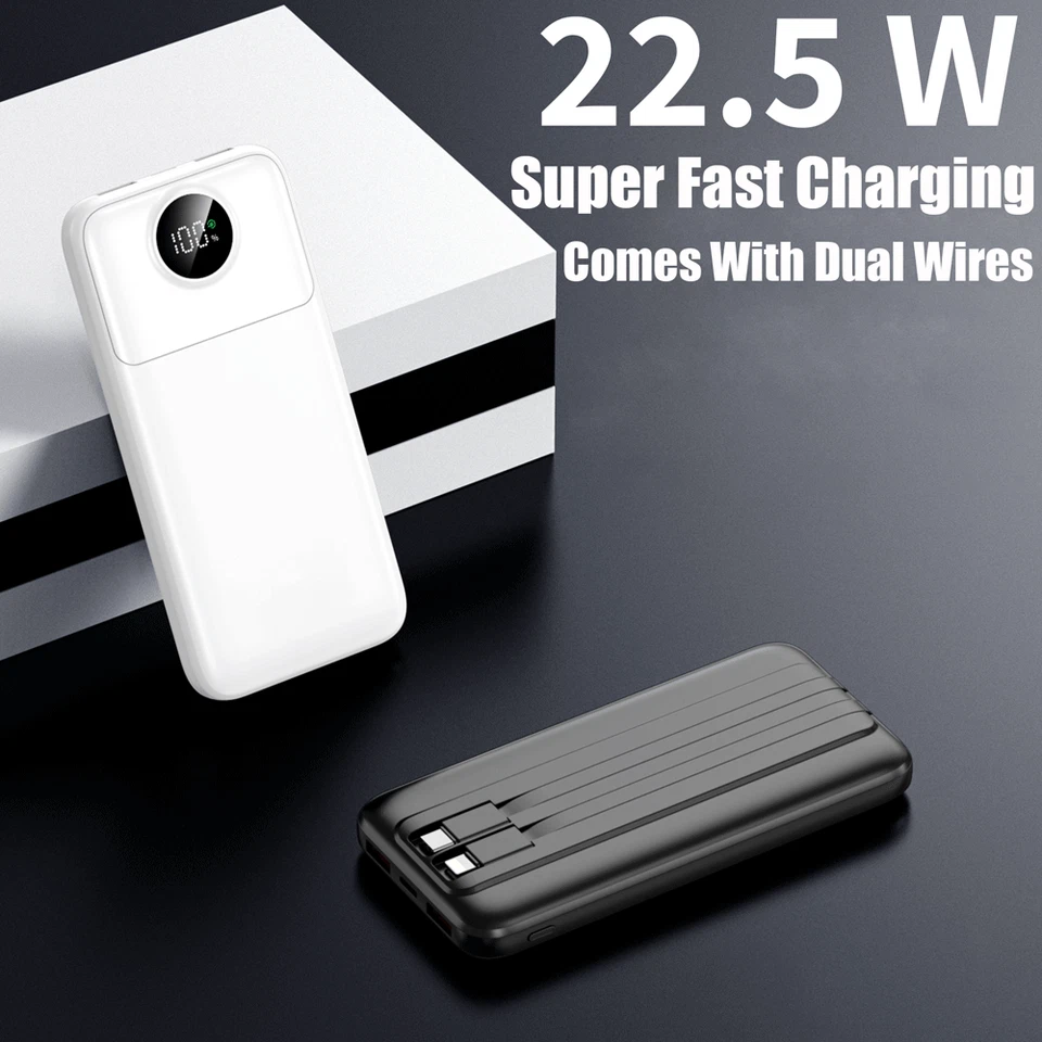 Портативный банк питания 100000 мАч сверхбольшой емкости для быстрой зарядки сотового телефона - Изображение 1 из 4