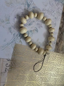 Wrist Chain Cream Bead Phone Strap  Phone Case Accessories Handmade - Zdjęcie 1 z 3