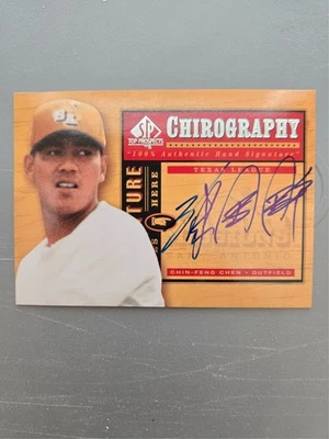 Chirografía Chin-Feng Chen 2001 SP Top Prospects #CC autografiada Foto 1 de 3