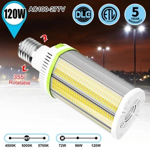 LED Corn Light Bulb 120W 96W 72W Adjustable CCT Warehouse Parking Lot Lighting - Picture 1 of 11