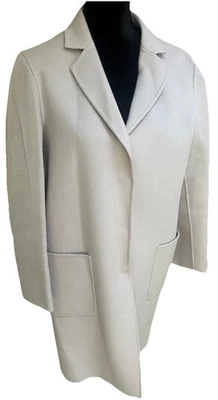 MAX MARA Weekend Cucito A Mano Lightweight Virgin Wool Coat Size US 8 - Image 1 of 4