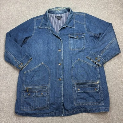 Chore куртка женщин X большой синий охоты джинсовой ткани сарая утилиты открытый с подкладкой леди - Изображение 1 из 4