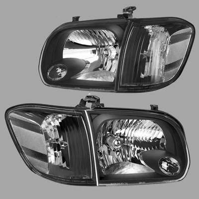 Headlights for 05-06 Toyota Tundra Crew Cab 4-Door/05-07 Sequoia Black Housing Foto 1 de 4