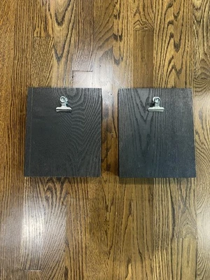 Marcos de fotos umbral objetivo para fotos 5x7 estilo portapapeles madera y plata Foto 1 de 4