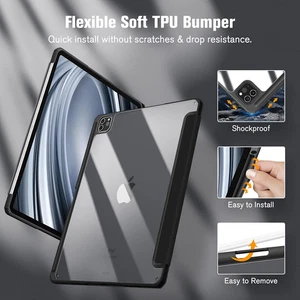 Hybrid Slim Case for iPad Pro 12.9-inch 6th Generation 2022, [Built-in Pencil... - Picture 1 of 12