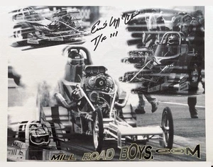 VRHTF NHRA VTG COOL SIGNIERT MILL ROAD BOYS TOP FUEL DRAGSTER 8" X 10" HAND OUT - Bild 1 von 3