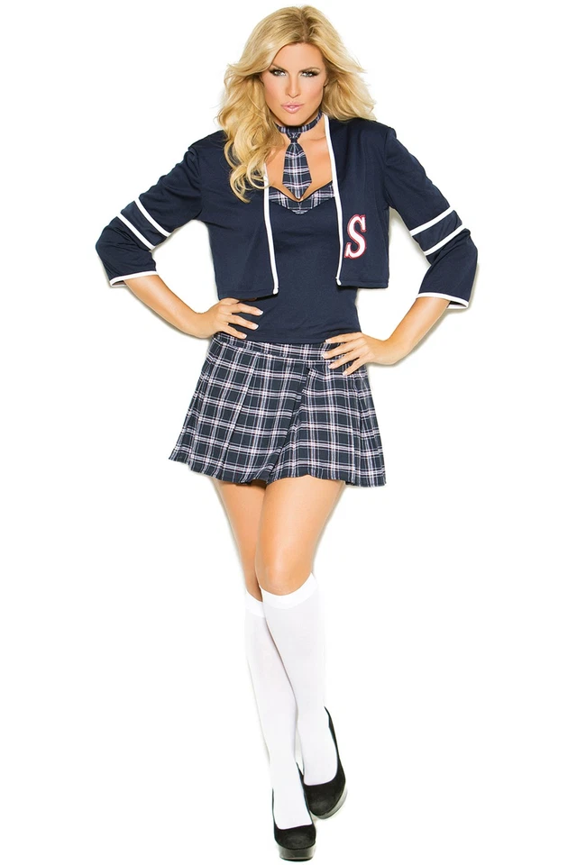 Class Distraction Cami Top Jacket Pleated Mini Skirt Costume Women Plus Size - Image 1 of 1