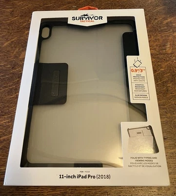 Griffin Survivor Folio Protective Case for 11” iPad Pro (2018) Black/Translucent - Image 1 of 4