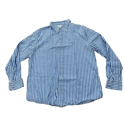 Mossimo Supply Co Y2k Camisa Atlética Botón Hombres XL Azul Western Rayas Verticales Foto 1 de 4