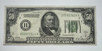 1928 A $50 Federal Reserve Note, New York Redeemable In Gold - Image 1 of 2