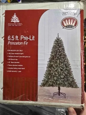 Enchanted Forest 6.5ft Pre-Lit Princeton Fir Artificial Christmas Tree - Image 1 of 4