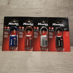 x4 Master Lock Combination Pad Lock Lot 1-1/2" 38mm Airport Accepted - Picture 1 of 10