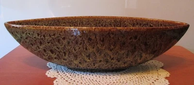 Elegant Expressions by Hosley Ceramic Bowl Vase Boat Shape Leopard Print Unique - Image 1 of 4