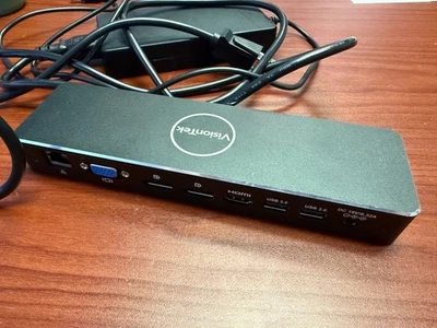 VisionTek VT5000 - Estación de Acoplamiento Doble Pantalla 4K Thunderbolt 3 con 87W de Potencia Foto 1 de 2