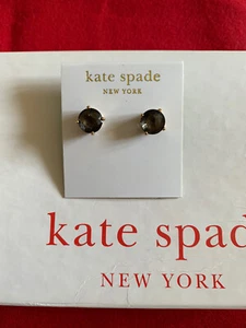 Kate Spade NY Gum Drop Black Diamond Studs Earrings 14K Gold Fill NEW Holiday  - Picture 1 of 6