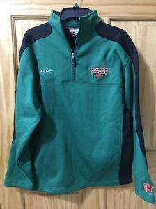 NASCAR Mens 1/4 Zip Sweatshirt Size Medium Green (TW-4111) - Picture 1 of 4