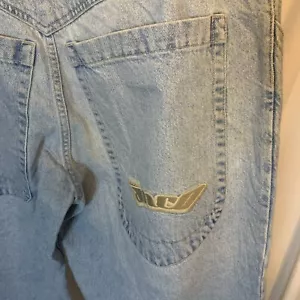 90s Y2K JNCO Mens Vintage Low Downs Wide Leg Skater Size 35x25 Read - Picture 1 of 20