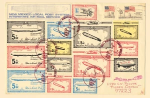USA Doc's Local Post Cinderella Stamps Oregon 1988 Satirical Aviation FDC L7 - Picture 1 of 2