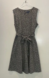 Chaps Leopard Print Belted A-Line Dress Women's Size 16 (223) - Picture 1 of 4
