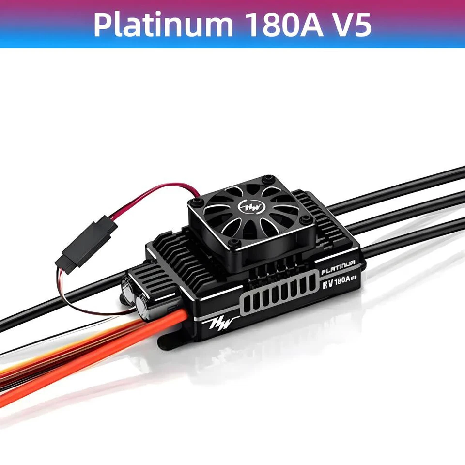 ​HOBBYWING Platinum 25/40/80/120/150/180/260A Brushless ESC For RC Aircraft - Image 1 of 4