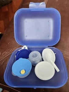 Tupperware oyster case mini lunch box with  5 tinietreasures - Picture 1 of 2